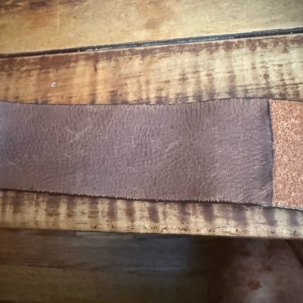 Michael Kors Brown Leather Belt With Brass Buckle - Picture 12 of 15